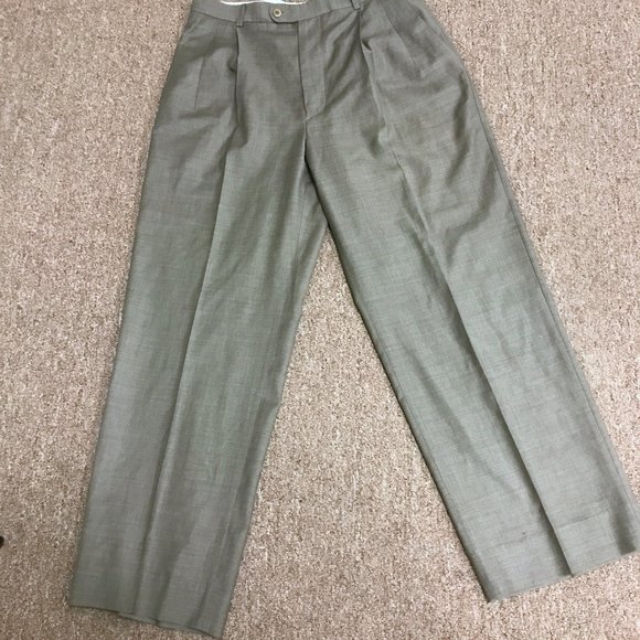 Zanella Platinum Neiman Marcus Loro Piana Bennett pleated dress pantsItaly 32